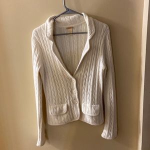 Joe Fresh Angora blend cream blazer sweater size medium
